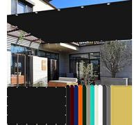 Voile d'ombrage Rectangulaire Imperméable 2 x 3 m UV Protection avec Oeillets Tissu Polyester Multi Couleur et Taille Bâche Dombrages pour Piscine Voitures Camping Patio, Noir