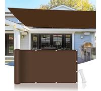 Voile d'ombrage Rectangulaire Imperméable 200 x 550 cm Protection Solaire Polyester Imperméable UV Protection Filet d'ombrage avec Œillets pour Plantes de Jardin Terrasses, Marron