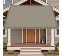Voile d'ombrage Rectangulaire Imperméable 235 x 455 cm avec Oeillets et Cordons Toile Ombrage HDPE Protection UV pour Terrasse/Clôture/Chenil/Camping/Piscine, Taupe