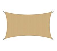 Voile d'ombrage rectangulaire imperméable 2x4m SolVision PS9, sable
