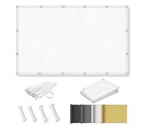 Voile d'ombrage rectangulaire imperméable 300x560cm Blanc Bâche Ombrages,Anti 95% UV,Voiles Solaire,avec Oeillets Cordons Filet d'ombrage Extérieur pour Terrasse, Jardin et Camping