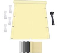 Voile d'ombrage,Rectangulaire Imperméable 3x3.5m Toile d'ombrage carrée,Filet d'ombrage Extérieur avec Oeillets et Cordons pour Patio Jardin Terrasse- Jaune Sable