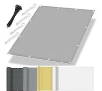 Voile d'ombrage Rectangulaire imperméable 4.5x10m Gris Clair Toile Solaire Voile Auvent de Jardin Bloque Les UV Résistant aux Intempéries et Durable pour en Plein Air Corde