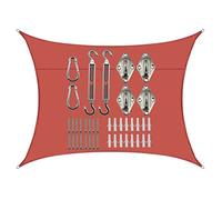 Voile d'ombrage rectangulaire imperméable - 4 x 7 m - Protection UV - Pour jardin, balcon, piscine - Tissu d'ombrage pour une protection efficace contre le soleil