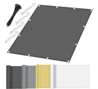 Voile d'ombrage Rectangulaire imperméable 5.5x6.5m Gris foncé Toile Solaire Voile Auvent de Jardin Bloque Les UV Résistant aux Intempéries et Durable pour en Plein Air Corde
