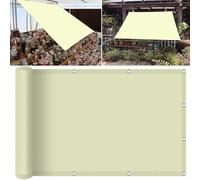 Voile d'ombrage rectangulaire imperméable 500 x 550 cm - Installation facile et rapide pour jardin, balcon, terrasse - Couleur crème