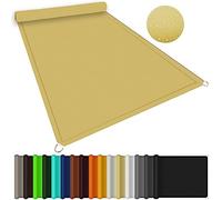 Voile d'ombrage rectangulaire imperméable 6 x 9 m - Bloque 98 % des rayons UV - Angle droit - Pour jardin, terrasse et fête - Crème