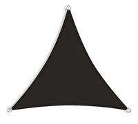 Voile d'ombrage rectangulaire imperméable, anti-UV, coupe-vent avec kit de fixation pour jardin, terrasse, camping, 3,5 x 3,5 m, noir