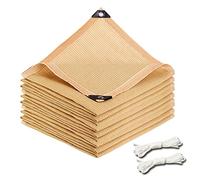 Voile d'ombrage rectangulaire imperméable avec protection UV à 95 % en polyéthylène haute densité pour balcon, terrasse, jardin, pavillon, serre, 2 x 4,5 m, installation facile avec œillets