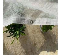 Voile D'Ombrage Rectangulaire Imperméable, Bâche Blanche en Maille Résistante Aux UV avec Œillets pour Couvrir Les Plantes, Serre, Poulailler, Terrasse, Jardin.