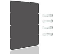 Voile d'ombrage rectangulaire imperméable de 1 x 1 m, protection UV et résistant à la pluie pour jardin, avec corde en nylon, anthracite