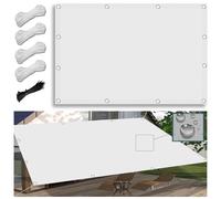 Voile d'ombrage rectangulaire imperméable de 4,5 x 5,5 m - Protection UV à 95 % - Pour jardin, terrasse avec cordes et œillets en nylon, parfait pour les terrasses et les cours.
