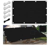 Voile d'ombrage rectangulaire imperméable de 6,5 x 8 m - Protection UV - Pour jardin, terrasse et balcon - Avec cordes de tension - Idéal pour la protection solaire et les solutions d'ombrage