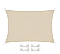 Voile d'ombrage rectangulaire imperméable et anti-UV - 2 x 3 m - Beige - Linxor
