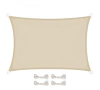 Voile d'ombrage rectangulaire imperméable et anti-UV - 3 x 4 m - Beige - Linxor beige 3 x 4 m