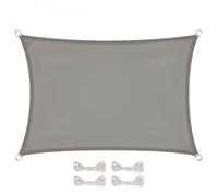 Linxor Voile d'ombrage rectangulaire imperméable et anti-UV 3 x 4 m Gris