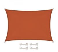 Voile d'ombrage rectangulaire imperméable et anti-UV - 3 x 5 m - Terracotta - Linxor