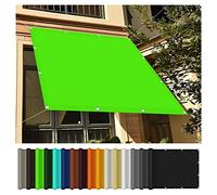 Voile d'ombrage rectangulaire imperméable et Anti-UV for Balcon (6,5 x 10 m) - 98% Anti-UV - for fêtes et événements en extérieur - Corde Incluse - Tissu doré Durable(Tender Green,4.5x9m(14.76x29.53f