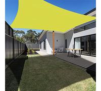 Voile d'ombrage rectangulaire imperméable et anti-UV pour extérieur, 2 x 5 m, jaune fluo, idéal pour jardin, terrasse, technologie anti-UV durable