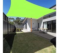 Voile d'ombrage rectangulaire imperméable et anti-UV pour extérieur, terrasse et jardin, 3 x 2,5 m, jaune/vert, parfait pour bloquer et embellir les espaces extérieurs