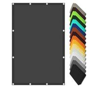 Voile d'ombrage rectangulaire imperméable et durable avec corde gratuite pour jardin et terrasse, protection UV, 3,4 x 9,5 m, gris foncé
