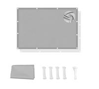 Voile d'Ombrage Rectangulaire Imperméable Gris Clair Robuste 98% Protection UV Auvent Jardin Extérieur 4.3x6.3M avec Œillets et Corde pour Terrasse Cour