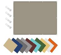 Voile d'ombrage rectangulaire imperméable pour extérieur, 1,4 x 4 m, protection UV, auvent résistant au vent avec œillets pour balcon, terrasse, jardin, couleur kaki