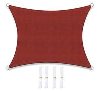 Voile d'ombrage rectangulaire imperméable pour extérieur, 3 x 3 m pour terrasse, jardin, cour, piscines, abris auto - Auvent de protection UV pour un confort ultime