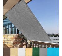 Voile d'ombrage rectangulaire imperméable pour extérieur, protection UV, idéal pour terrasse, jardin et camping, 1,2 x 10 m, crème et gris