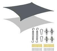 Voile d'ombrage rectangulaire imperméable pour extérieur - Protection UV - Pour jardin et terrasse - 2 x 1,8 m - Parfait pour terrasse