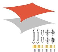 Voile d'ombrage rectangulaire imperméable pour jardin, protection UV, 95 % polyester Oxford 185 g/m², idéal pour terrasse, balcon, piscine, extérieur, 6 x 6 m, tente d'auvent