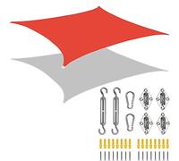 Voile d'ombrage rectangulaire imperméable pour jardin, protection UV 95 % polyester Oxford 185 g/m², idéal pour terrasse, balcon, piscine, extérieur, tente durable
