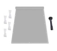 Voile d'ombrage rectangulaire imperméable, protection UV pour terrasse, tailles disponibles (1,2 x 9 m, gris clair) - Filet d'ombrage résistant aux intempéries