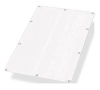 Voile d'ombrage Rectangulaire Imperméable Toile Ombrage 3.3x6.5m Voiles Ombrages avec Oeillets et Cordons, UV Protection Voiles D'ombrage pour Patio Terrasse Jardin Balcon Extérieur,Blanc