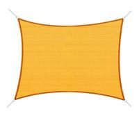 Voile d'ombrage toile solaire rectangulaire 6L x 4l m HDPE jaune Jaune