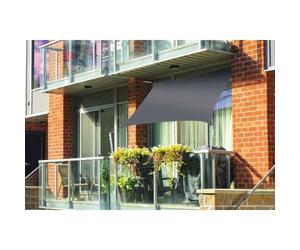 Voile d'ombrage rectangulaire pour balcon 2 x 1,40 m First Jardiline - Ardoise