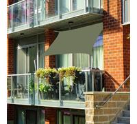 Voile d'ombrage rectangulaire pour balcon 2 x 1,40 m First Jardiline - Kaki