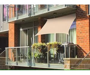 Voile d'ombrage rectangulaire pour balcon 2 x 1,40 m First Jardiline - Sable