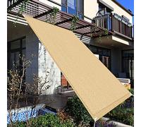 Voile d'ombrage rectangulaire pour balcon, terrasse et jardin, protection contre le vent et les UV, jaune sable élégant, 2 x 6,5 m