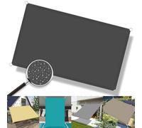 Voile d'ombrage rectangulaire pour extérieur, 1 x 4,4 m, protection UV à 98 % avec cordons pour terrasse, jardin, balcon, terrasse, gris foncé pour une couverture efficace du soleil