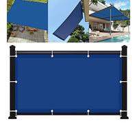 Voile d'ombrage rectangulaire pour jardin, 4 x 6 m, protection UV avec 4 cordes, durable, anti-regard, parfait pour arrière-cour ou terrasse, bleu
