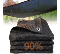 Voile D'Ombrage Rectangulaire pour Jardin, Noir, Toile d'ombrage Durable en Maille avec œIllets, Filet d'ombrage Extérieur de 90% pour Plantes, Serre, Chenil, Terrasse, Tomates(6 x 9 m)