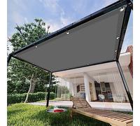 Voile d'ombrage Rectangulaire pour Patio 1.4 x 3.8 m Anti 98% UV Contre Le Vent Solaire Voile de Parasol avec Corde Libre pour Jardin, Balcon, Camping, Gris Foncé