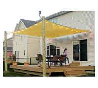 Voile d'ombrage rectangulaire pour terrasse, 1,8 x 3 m Tissu Anti-UV - Housse de Protection pour pergola, Jardin, Cour (Couleur Sable)