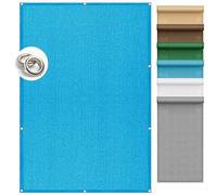 Voile d'ombrage rectangulaire résistant aux UV - 1,2 x 1,2 m - Avec œillets - Installation sans perçage - Pour balcon et jardin - Imperméable - Bleu