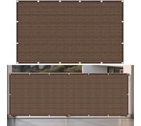Voile d'ombrage Rectangulaire Respirante 165 x 340 cm Protection des Rayons 95% UV Toile Parasol de Potager avec Cordons pour Patio, Extérieur Jardin Terrass Balcon, Brun