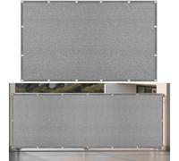 Voile d'ombrage Rectangulaire Respirante 255 x 390 cm Protection des Rayons 95% UV Toile Parasol de Potager avec Cordons pour Patio, Extérieur Jardin Terrass Balcon, Gris Clair