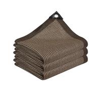 Voile d'ombrage rectangulaire respirante avec œillets et cordes, idéale pour balcon, terrasse, jardin et camping (marron, 600 x 1000 cm)