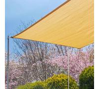 Voile d'ombrage rectangulaire robuste et perméable à l'eau pour une utilisation en extérieur Bâche coupe-vent en maille avec œillets pour voitures et arrière-cour (6 x 6 m)