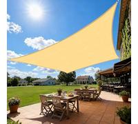Voile Dombrage Rectangulaire Sable De 3,65 M X 6,10 M (12 Pi X 20 Pi), Bords Incurvés, en Pehd De Qualité Commerciale, Perméable Aux UV, Terrasse, Jardin Ou Patio. Sand 1 2' X 2 0'